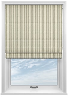 Santorini Stripe, Seaglass - Twist&Fit Roman Blind
